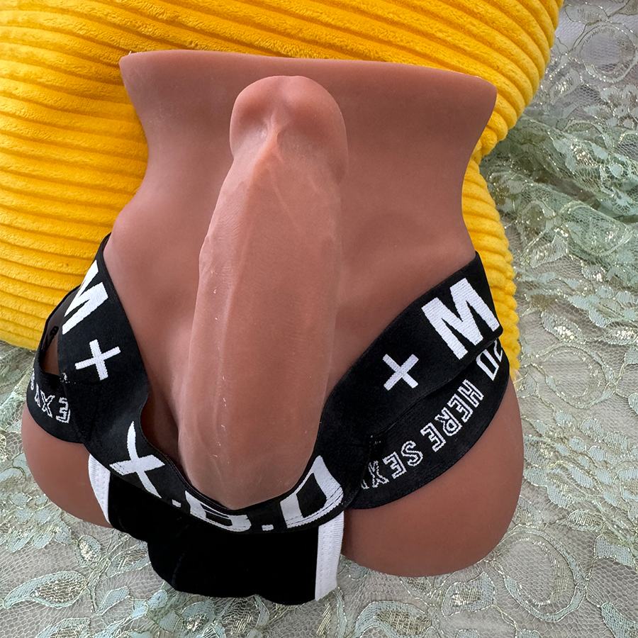 6LB Male Sex Doll with Realistic Dildo, Adult Torso Sex Dolls & 6.7 Dildo for G-spot Anal Stimulation, Unisex Masturbator Sex Toys for Male Female Couples, Dildo Anal Channel for Couple Play