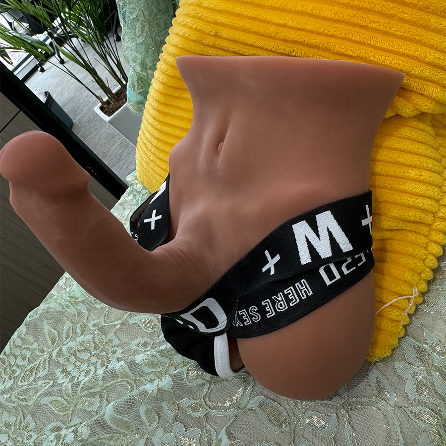 6LB Male Sex Doll with Realistic Dildo, Adult Torso Sex Dolls & 6.7 Dildo for G-spot Anal Stimulation, Unisex Masturbator Sex Toys for Male Female Couples, Dildo Anal Channel for Couple Play