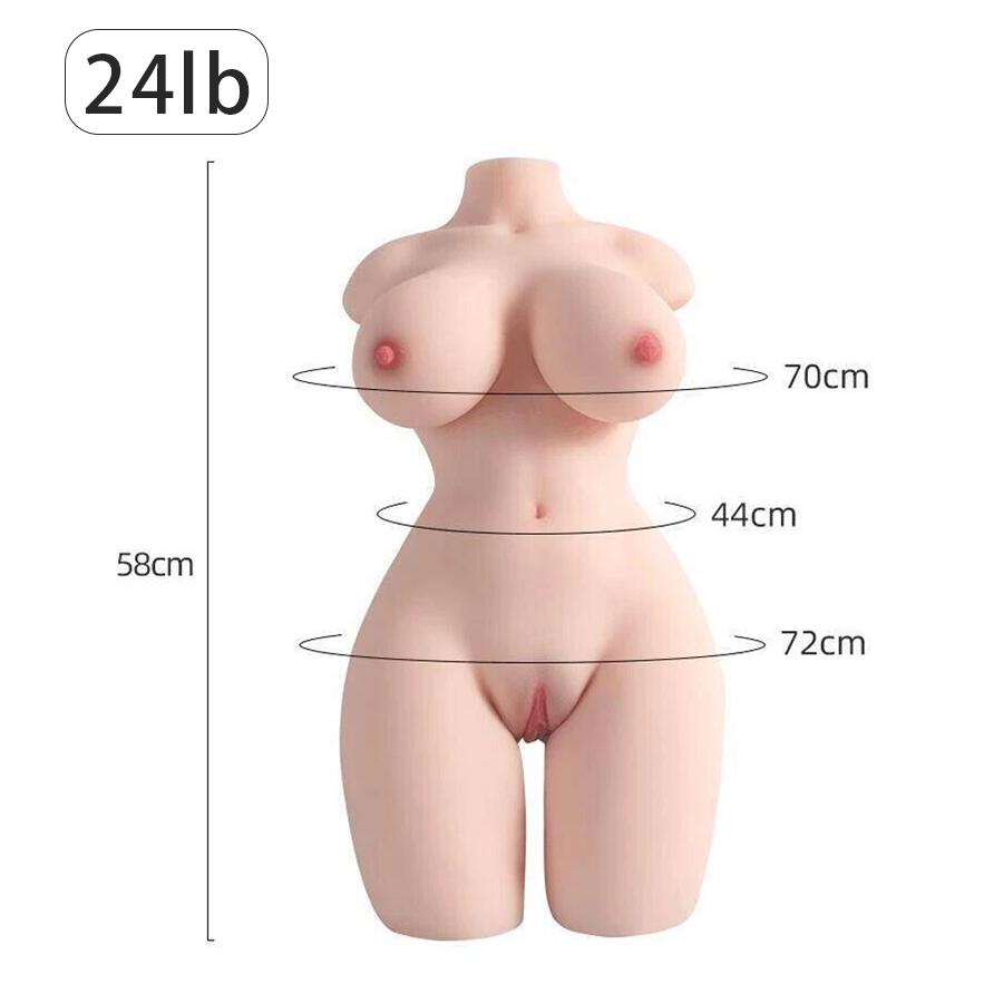 24lb Real Sex Doll with Legs Female Torso TPE Male Masturbator with Pussy Vaginal Anal Adult Sex Adult Doll for Men Boobs Butt Ass, Real Soft Dolls for Sex Adult Sex Toy for Male
