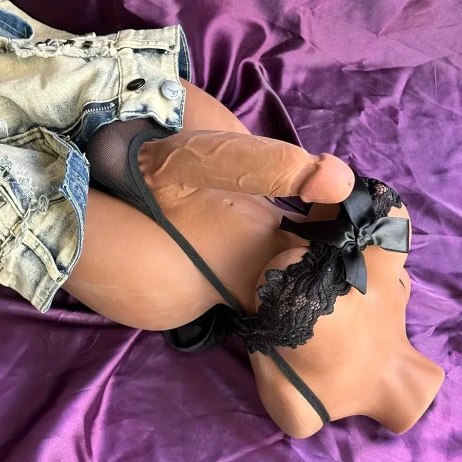 9.7lb Shemale Torso Sex Doll with Realistic Penis, Big Breasts and Anal, Female Sex Toy, Transgender Shemale Adult Toy for Couples, Wheat Color, Dildo