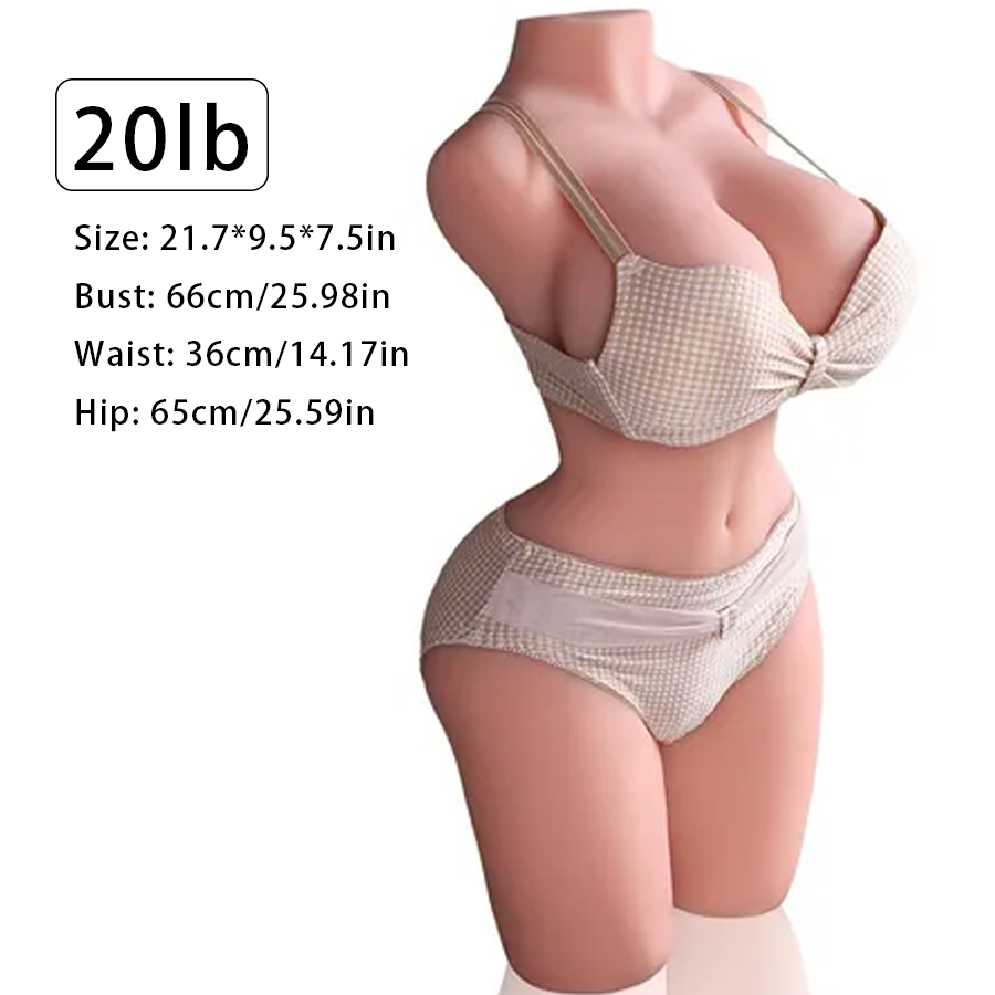 20LB TPE Sex Doll Adult Toy Sex Toy Big Chest Big Butt 2 Holes Realistic Toy Adult Pocket Toy Sexy Dual Channel