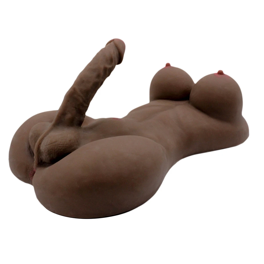 13.5LB Shemale Sex Doll Torso Adult Toys Male Masturbators With Realistic Big Breasts And Huge Dildo, Life Size Sex Doll With Hard Cock And Tight Anal, 3 In 1 Sex Toys With Penis For Women Men