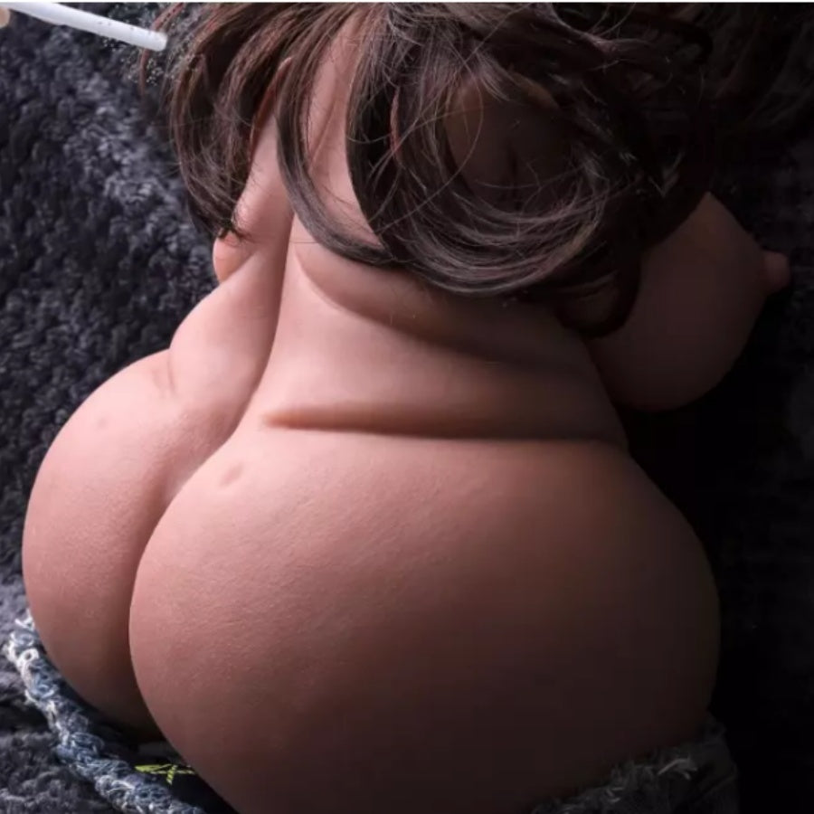 17lb BBW Fat Brown Sex Doll with Pussy Ass Male Masturbator Adult Sex Toy for Men Masturbation,Love Doll Male Sex Toy with Realistic Pocket Pussy Vagina & Anal Channels