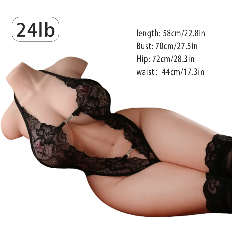 Soft Boobs, TPE Material, 3-in-1 Pockets, Large Boobs, Female Torso, Adult Men's Sex Dolls, Suitable Men's Pleasure Erotic Dolls, Sex Dolls 24LB