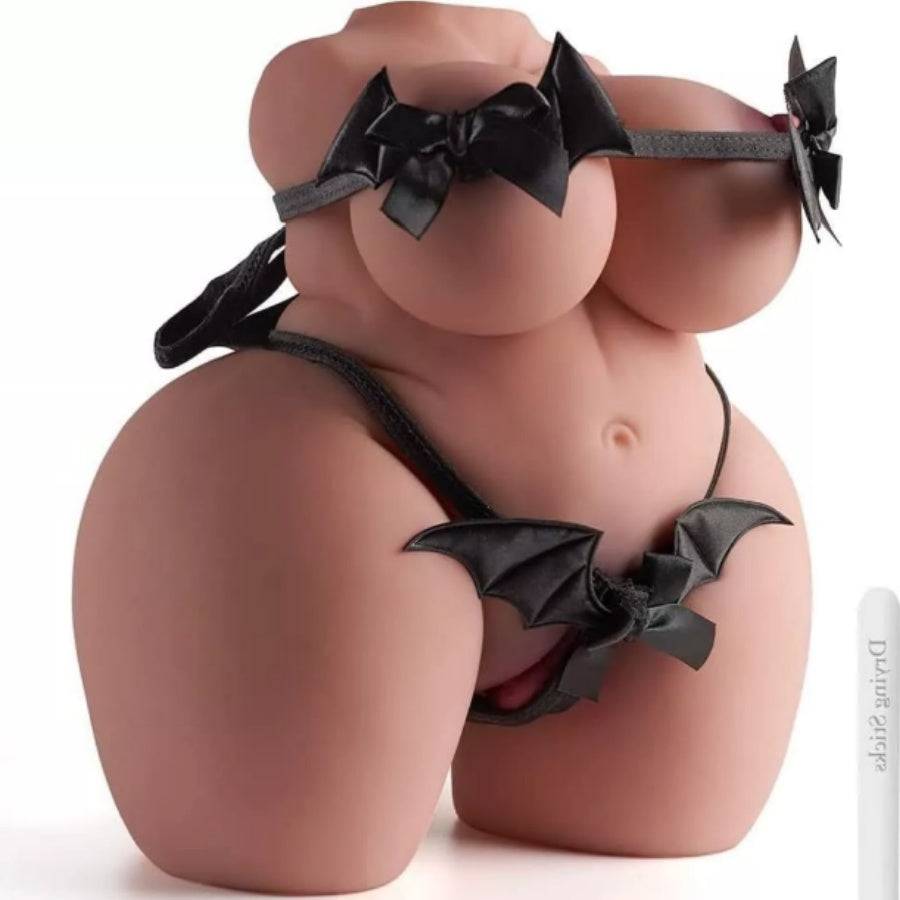 17LB Brown BBW Sex Doll with Big Fat Boobs and Ass, sex Love Doll Pocket Pussy with Built-in Spine, Male Masturbator with Realistic Vagina and Anus, Sex Toy for Men Orgasm