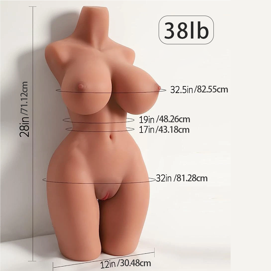 38lb Sex Doll for Men Male Masturbator Realistic Female Torso Sex Dolls with Big Boobs Vagina Anal, Realistic Life Size Sex Dolls Torso Doll for Male Sex Love Doll Dolls for Men'S Masturtion Adult Sex Toy