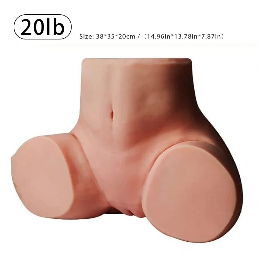 20LB Sex Doll Butt Sex Toys Male Masturbator - Life Size Sex Dolls Big Ass Male Sex Toy Fake Pocket Pussy with Vagina Anal Toys, TPE Adult Sex Toys for Men Couples, Brown