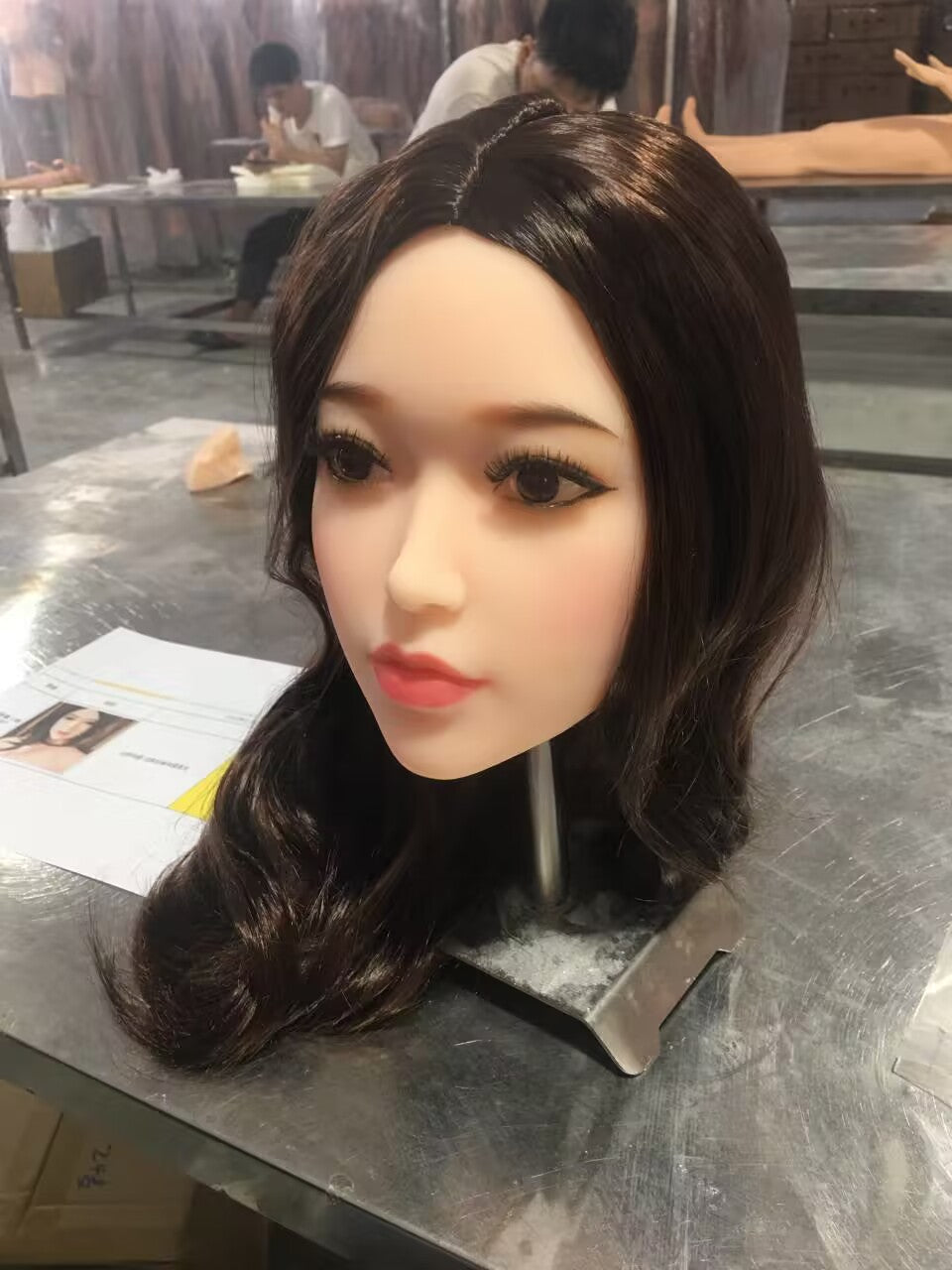 Sex Doll Head for Men Stroker Female Torso Love Doll 1:1 Lifelike Adult Sex Toy for Men Masturbation Asial Women Face Male Masturbator Medium Size White Skin (Only Head)