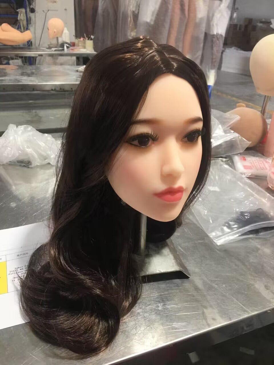 Sex Doll Head for Men Stroker Female Torso Love Doll 1:1 Lifelike Adult Sex Toy for Men Masturbation Asial Women Face Male Masturbator Medium Size White Skin (Only Head)
