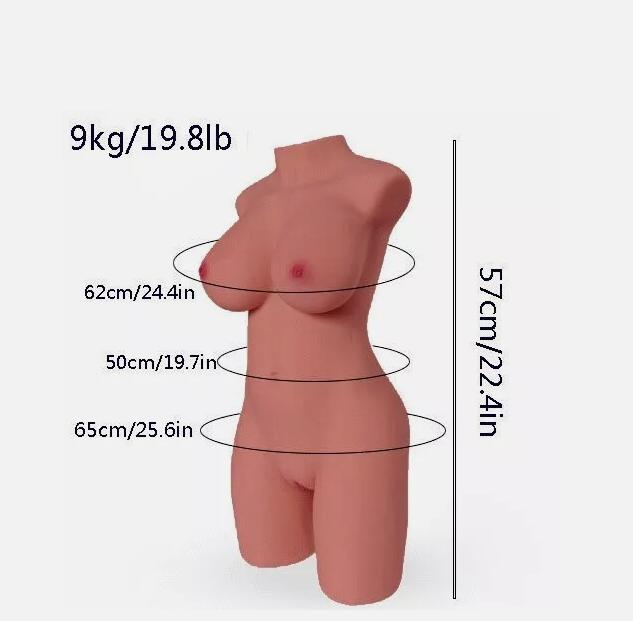 TPE Full Body Life Size Love Toy Huge Dolls for Men Realistic Half Sex Doll Tan SkIN-20lbs