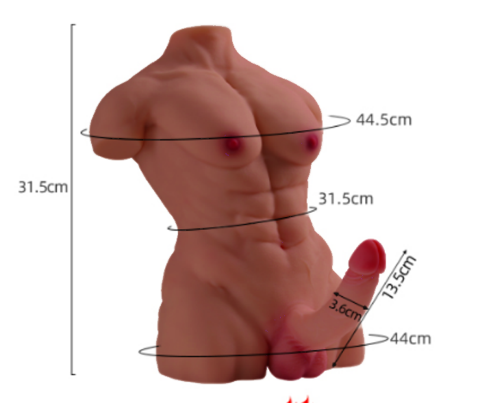 Male Body Sex TPE Doll Torso Adult 7lb Sex Toys Penis Ass for Women masturbator