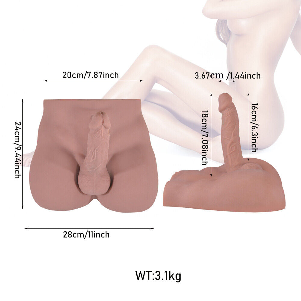 Huge Lifelike Dildo Sex Doll Male Body Torso Adult Sex Toy Big Penis For women