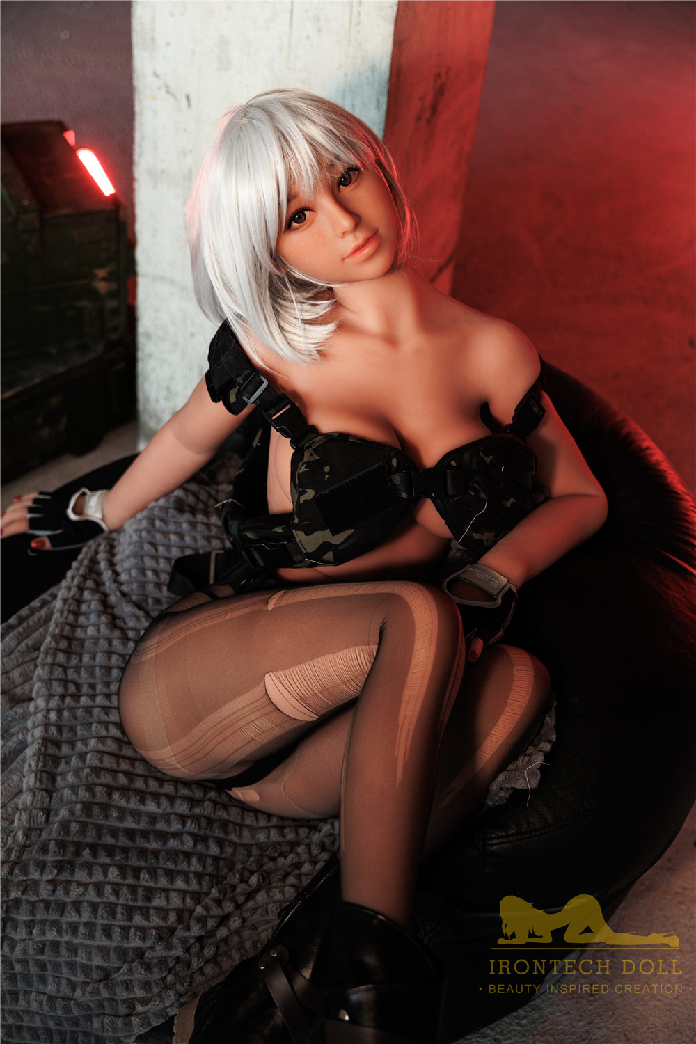 167cm Irontech Doll, Miki Full-Sized Sex Toy Love Dolls with Brown Skin, Big Boobs Sex Doll for Man