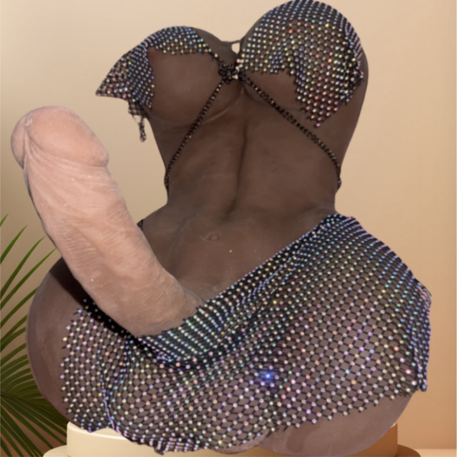 Sex Toy 15lbs Sex Doll with 7.7 inch Realistic Dildo and Soft Breasts Unisex Anal Sex Stroker Trans Dolls for Couples Men Women Adult Toy for Masturbation