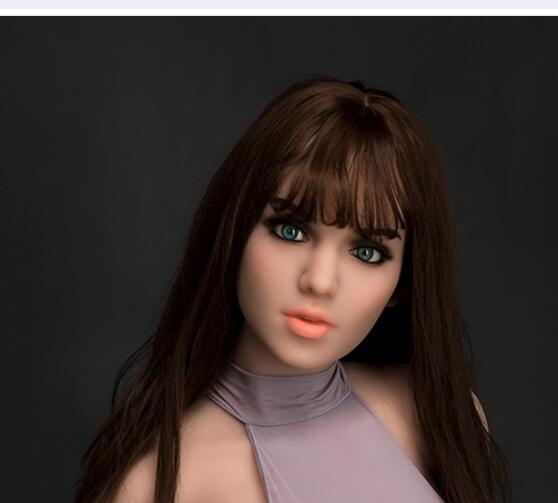 Lifelike TPE Sex Doll Head Female Face Single Makeup Head Soft Silicone Doll Head Connection Doll Accessories with Snap or M16 Studs Fixed