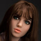 Lifelike TPE Sex Doll Head Female Face Single Makeup Head Soft Silicone Doll Head Connection Doll Accessories with Snap or M16 Studs Fixed