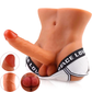 Tan Lifelike Male Torso SexDoll With Big Dildo Anal Sex Toy For Gay Women TPE