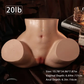 Big Ass Sex Doll Life Size Sex Doll Male Masturbator Stroker, Big Booty Sex Toy Fat Butt Sex Doll Pocket Pussy with Stretchy Vaginal Anal, Realistic Female Sex Dolls Torso Adult Toy for Men