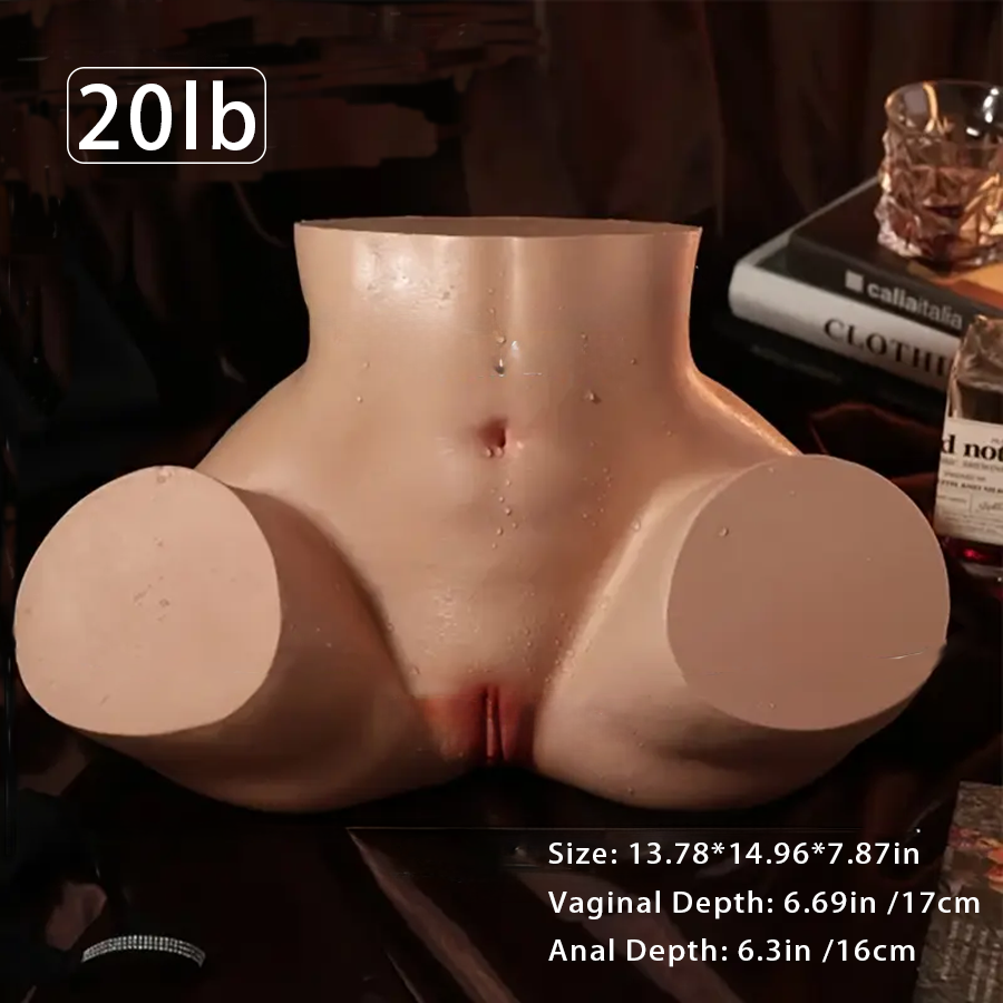 Big Ass Sex Doll Life Size Sex Doll Male Masturbator Stroker, Big Booty Sex Toy Fat Butt Sex Doll Pocket Pussy with Stretchy Vaginal Anal, Realistic Female Sex Dolls Torso Adult Toy for Men