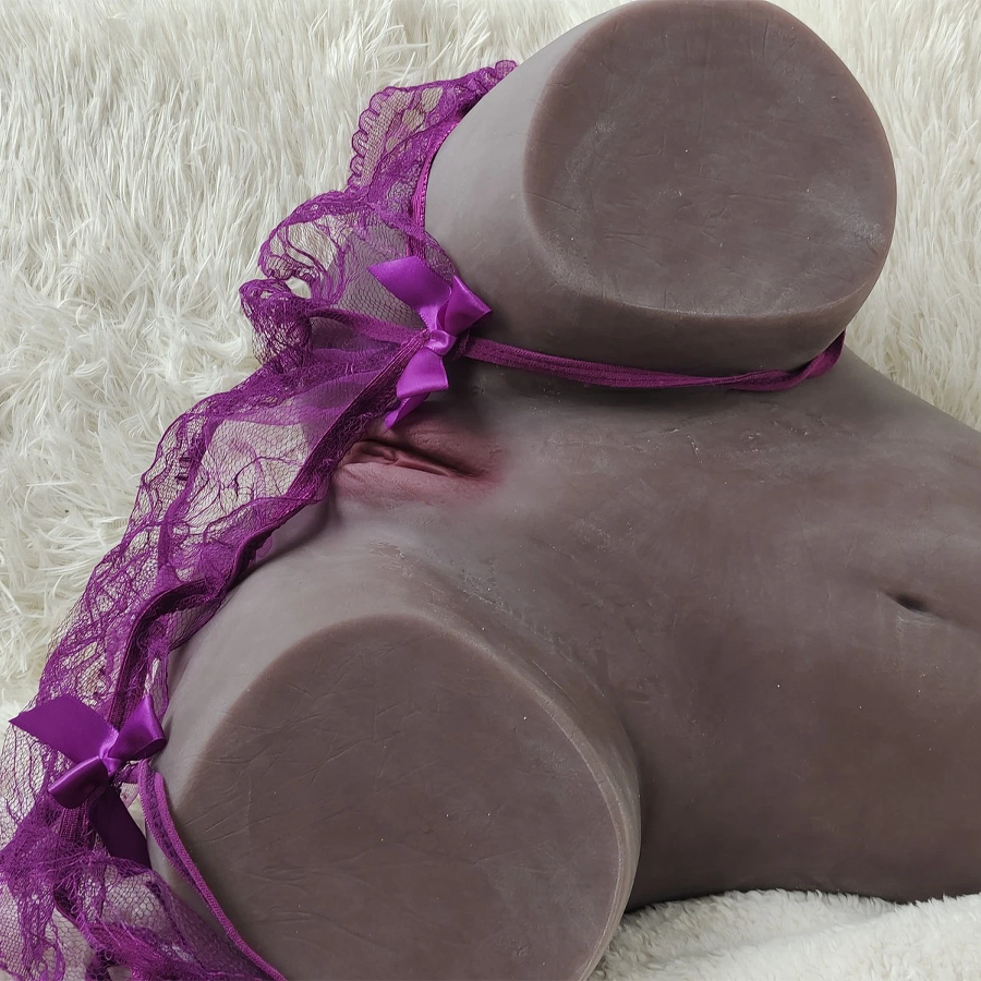 35LB Sex Doll Male Masturbator with Anal Vaginal Stimulation Realistic Big Butt Torso Female Sex Doll Pocket Pussy Ass Masturbation Toy Adult Toys for Men, Black Color