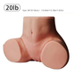 20LB Sex Doll Butt Sex Toys Male Masturbator - Life Size Sex Dolls Big Ass Male Sex Toy Fake Pocket Pussy with Vagina Anal Toys, TPE Adult Sex Toys for Men Couples, Brown