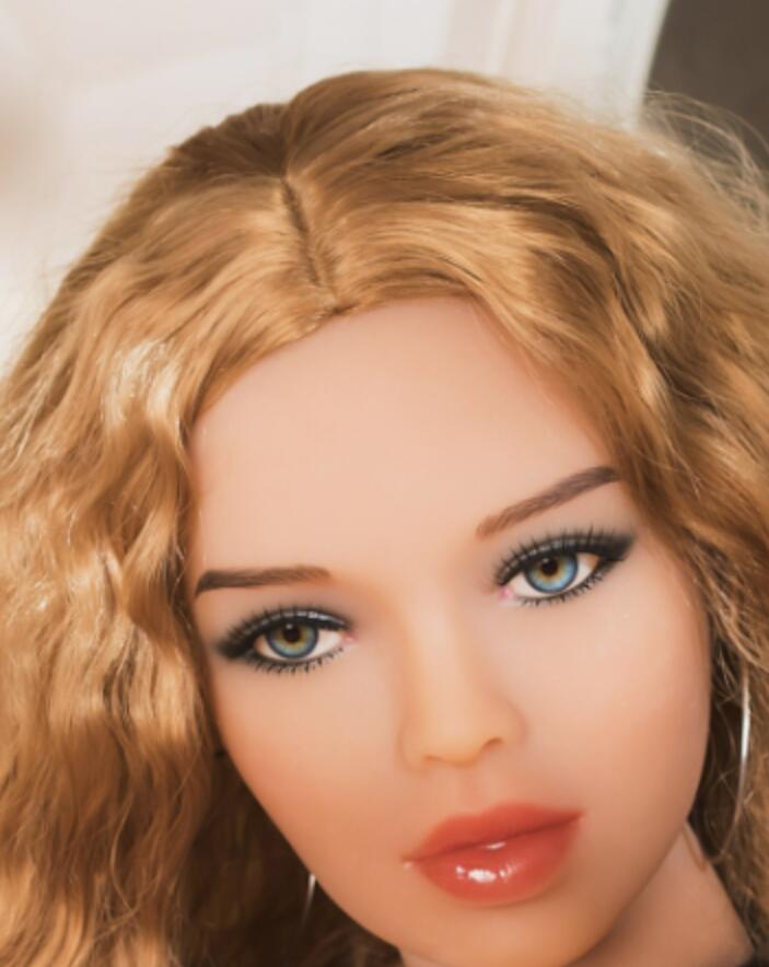 Sex Doll Head, Lifelike Sex Doll with Head, Realistic TPE Silicone Sex Dolls Head, Lifelike Female Doll Head with Oral Channel Snap or M16 Studs Fixed (Only Head/No Body)