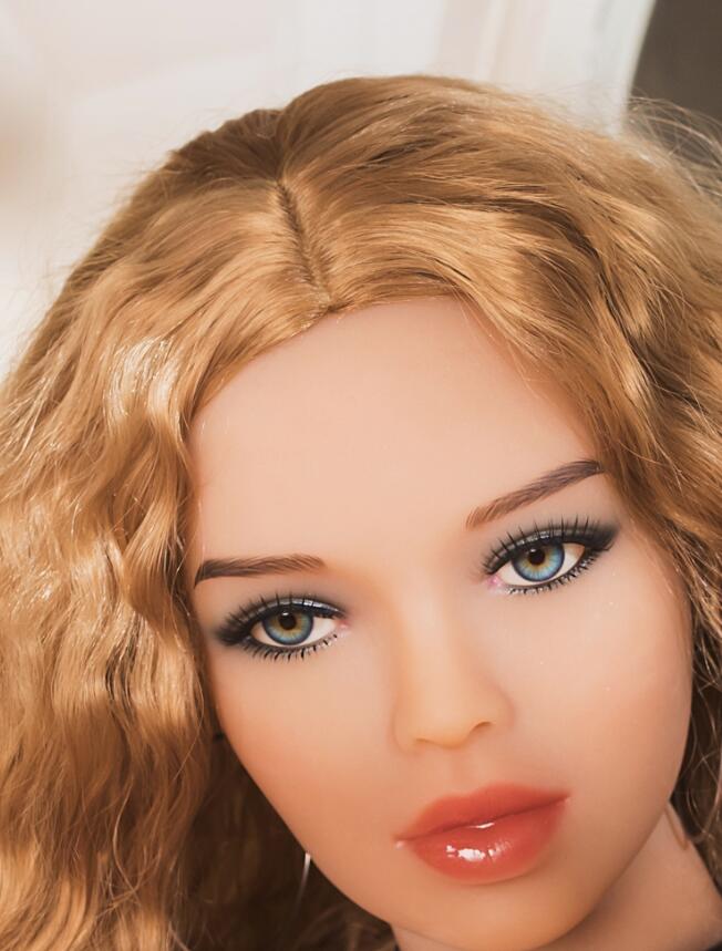 Sex Doll Head, Lifelike Sex Doll with Head, Realistic TPE Silicone Sex Dolls Head, Lifelike Female Doll Head with Oral Channel Snap or M16 Studs Fixed (Only Head/No Body)