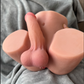 Lifelike Shemale Sex Doll with Realistic Dildo Vagina Anal Ass TPE Trans Sex Toys Adult Stuff Women Men Small Size Dolls Torso for Couples Gay Male Female Silicone Masturbator - 5.5lbs