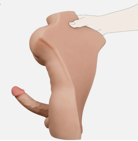 Lifelike Torso Male Sex Doll for Women with Flexible Dildo Realistic Sex Huge Cock 7.08inches, Sex Dildo Dolls for Women Masturbation, Unisex Masturbator Tight Anal Sex Toy for Men Gay Couple