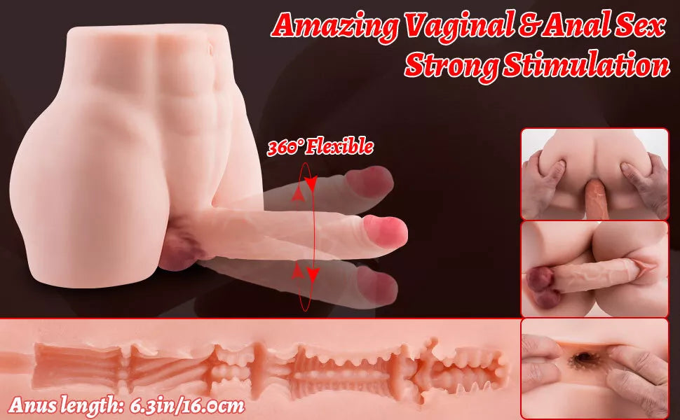 Male Sex Doll with Flexible Dildo Realistic Sex Huge Cock,  Sex Dolls for Women 7.9 in Cock Female Masturbation Unisex Masturbator Tight Anal Adult Toy for Men Couple,Women  Sex Toy