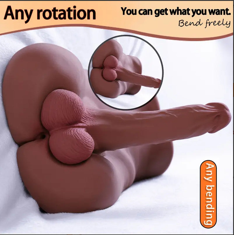 Lifelike Huge Dildo Sex Torso Doll Male Body Adult Sex Toy Big Penis For women