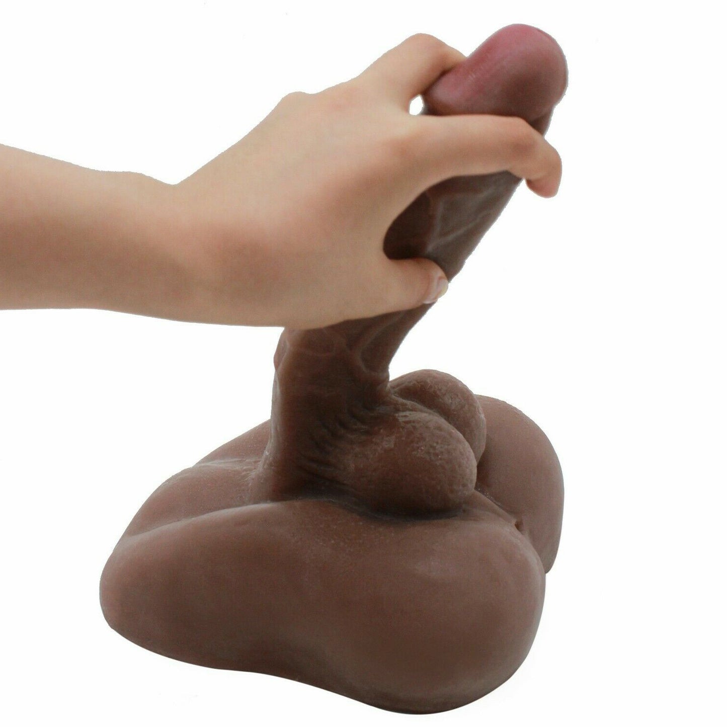 Realistic Torso Dildo Love Sex Doll Male Penis and Anal Sex Toy, Male Torso Sex Body with Soft Lifelike Large Penis, Black…